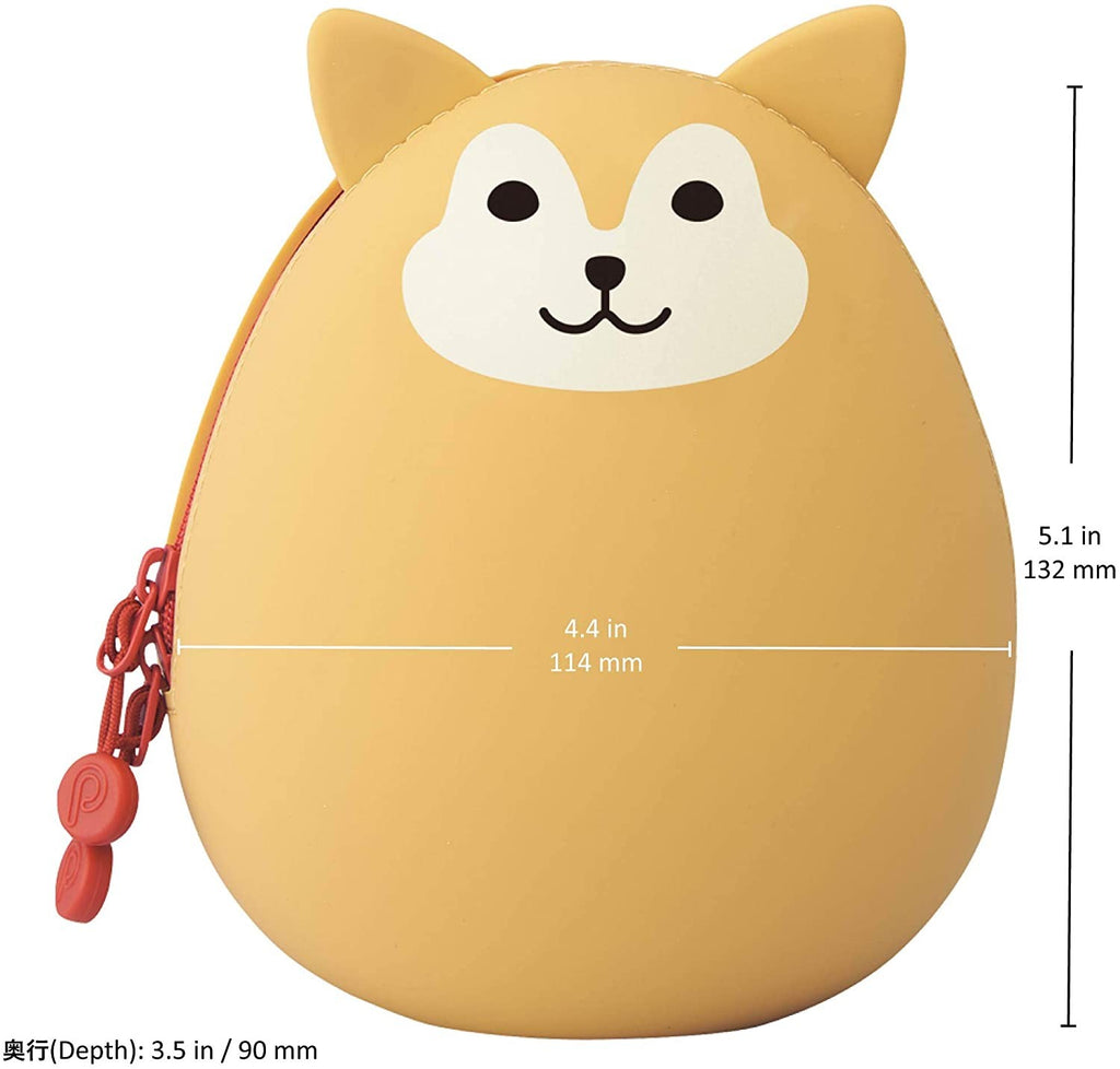 Lihit Lab PuniLabo Zipper Pouch Egg Shaped Big  - Shiba Dog A7783-2 LIHIT LAB. 14.98 OEShop