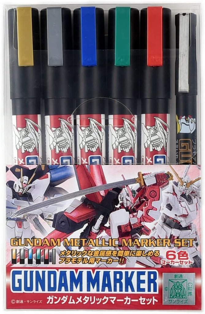 GSI Mr.Hobby GMS121 Gundam Marker Metallic Marker Set (6 Piece) GSI Creos Mr. Hobby 16.98 OEShop