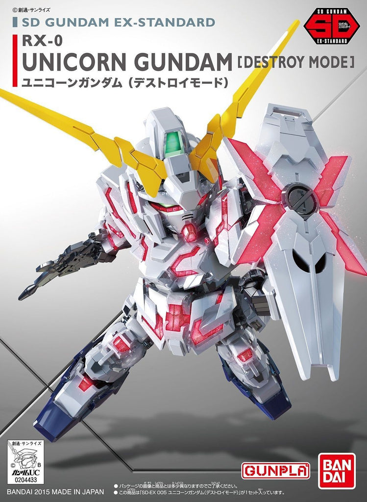 SD Gundam EX Standard Unicorn Gundam RX-0 (DESTROY MODE) Bandai 9.99 OEShop