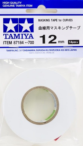 TAMIYA 87184 MASKING TAPE for CURVES 12MM WIDTH 20M LENGTH Tamiya 8.25 OEShop