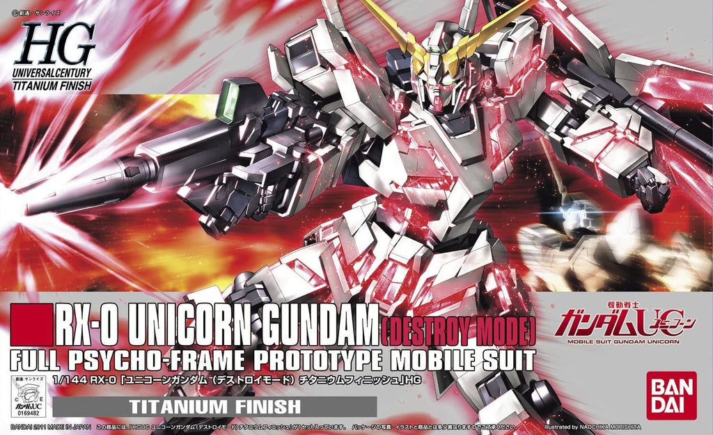 1/144 HGUC RX-0 Unicorn Gundam Destroy Mode Titanium Finish Bandai 46.97 OEShop