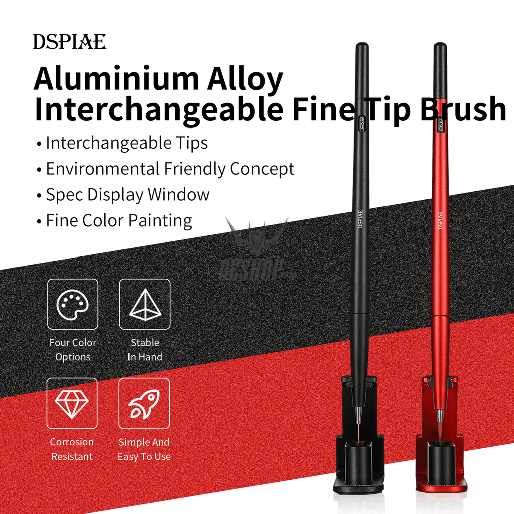 Dspiae At-Fb Aluminium Alloy Interchangeable Fine Tip Brush