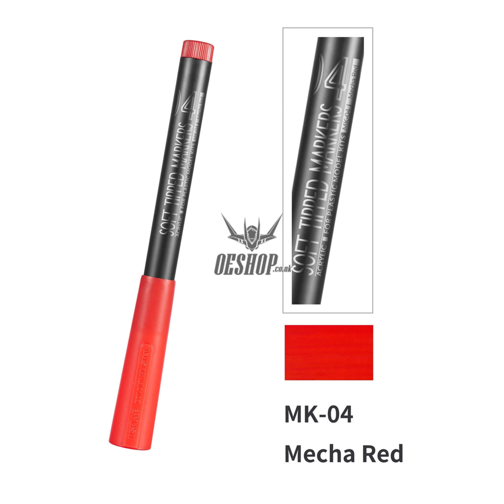 Dspiae Mk Mkm Eco Friendly Acrylic Soft Tipped Markers Mk-04 Mecha Red