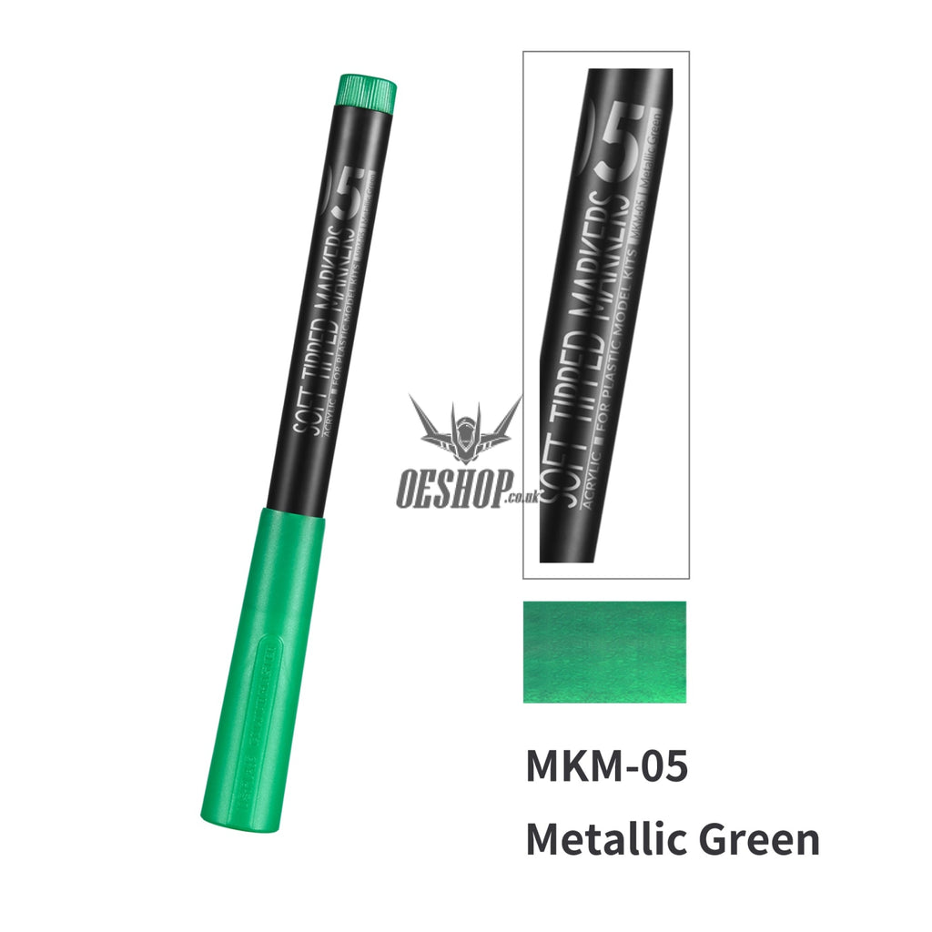 Dspiae Mk Mkm Eco Friendly Acrylic Soft Tipped Markers Mkm-05 Metallic Green