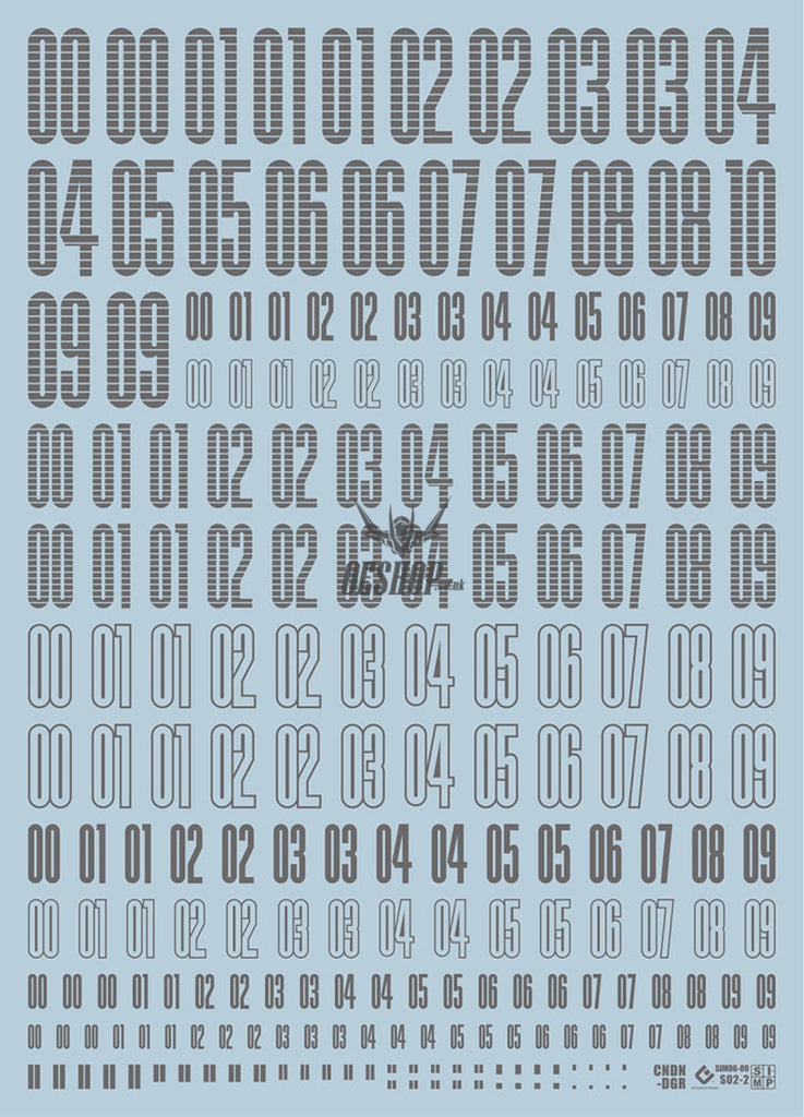 Evo - Cnda Cndn Letters Numbers Evolution Studio Decals Cndn-G (Dark Gray)