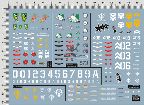 Evo - E-Cu01 Mg High Mobility Type Zaku2 Evolution Studio Decals