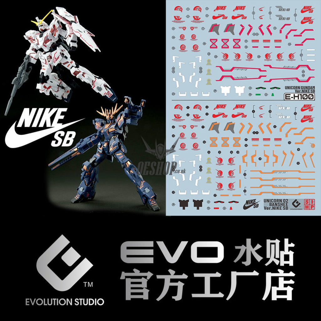 Evo - E-Hg100N (Uv) Hg Unicorn Ver.nike Evolution Studio Decals