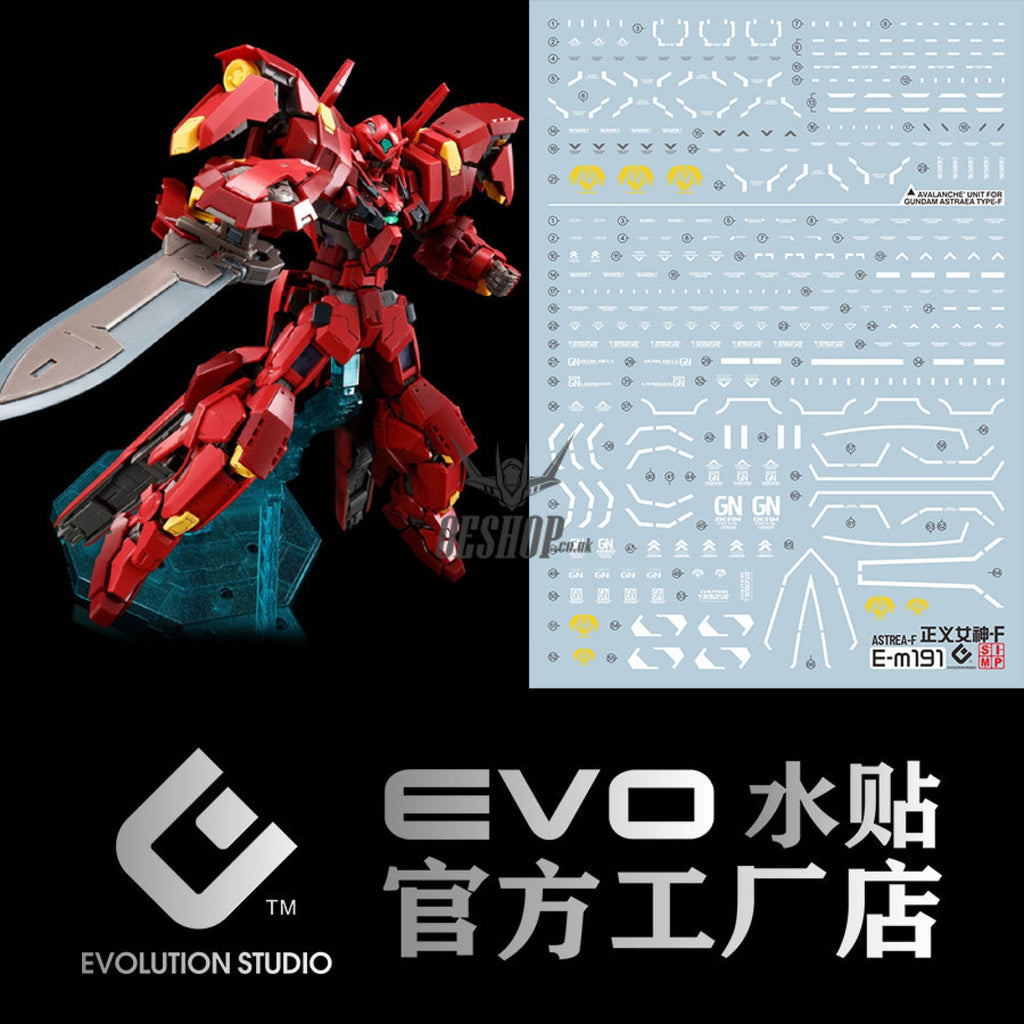 Evo - E-M191 (Uv) Mg Gundam Astraea Type-F+Avalanche Evolution Studio Decals