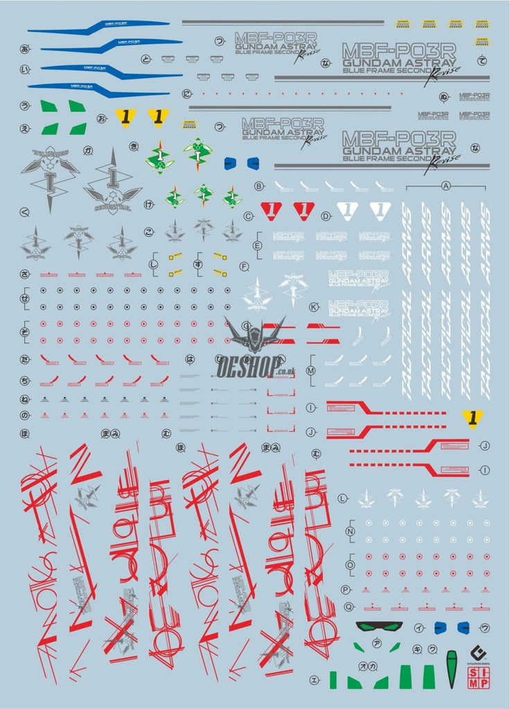 EVO - MG Gundam Astray Blue Frame MBF-P03R E-MG124 Evolution Studio Decals Evolution Studio 3.59 OEShop