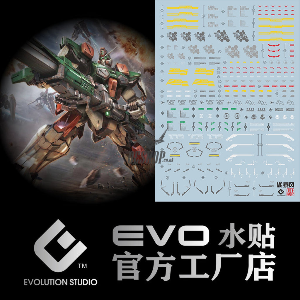 Evo - E-Mg159 (Uv) Mg Buster Gundam Gat-X103 Evolution Studio Decals
