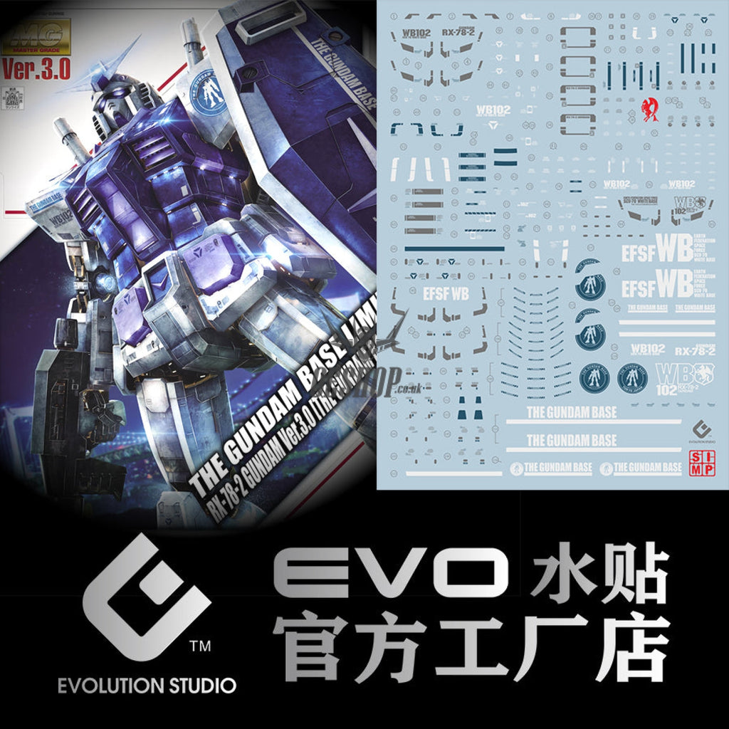 Evo - E-Mg171Gcp (Uv) Mg Rx-78-2 Gundam 3.0 (Base Limit) Evolution Studio Decals