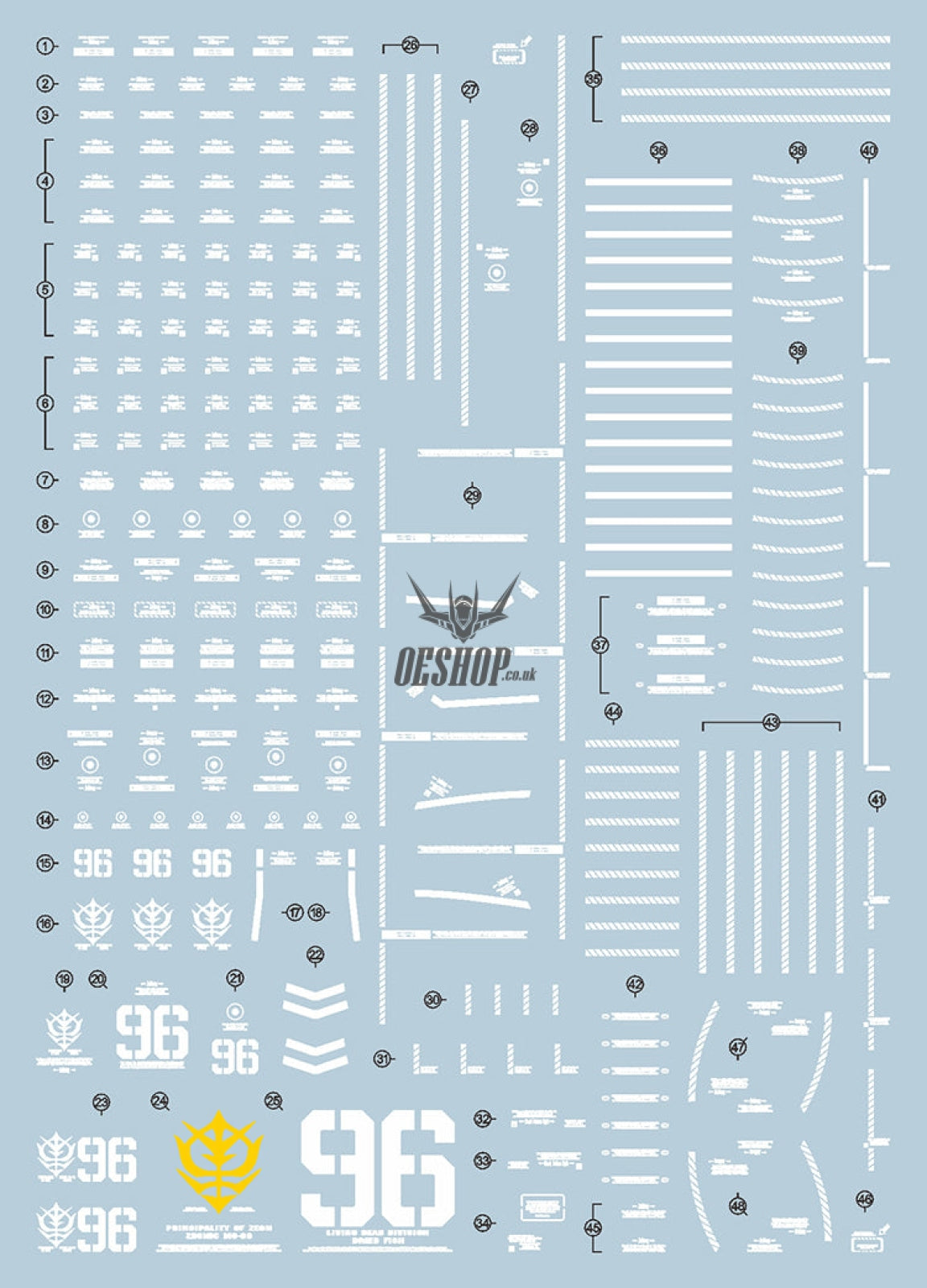 Evo - E-Mg192 (Uv) Mg Psycho Zaku (Thunderbolt) Evolution Studio Decals