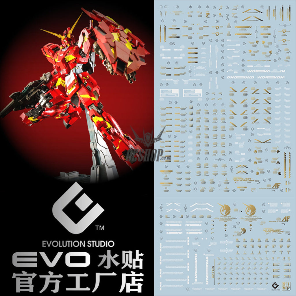 Evo - E-Pg16Cn (Gilding) Chinese Red Unicorn Gundam Evolution Studio Decals
