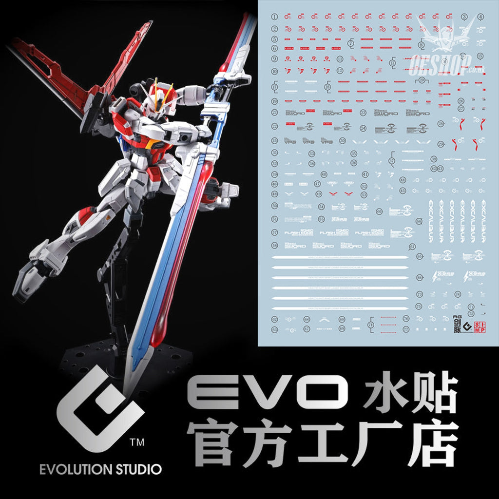 Evo E-R58 Rg Sword Impulse Gundam Uv Evolution Studio Decals