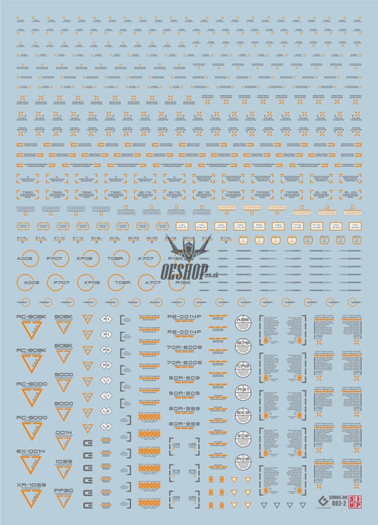 Evo Rb01 Rb02 Nc05 1/100 General Uv Fluorescent Evolution Studio Decals Rb02-2 Orange-Darkgray