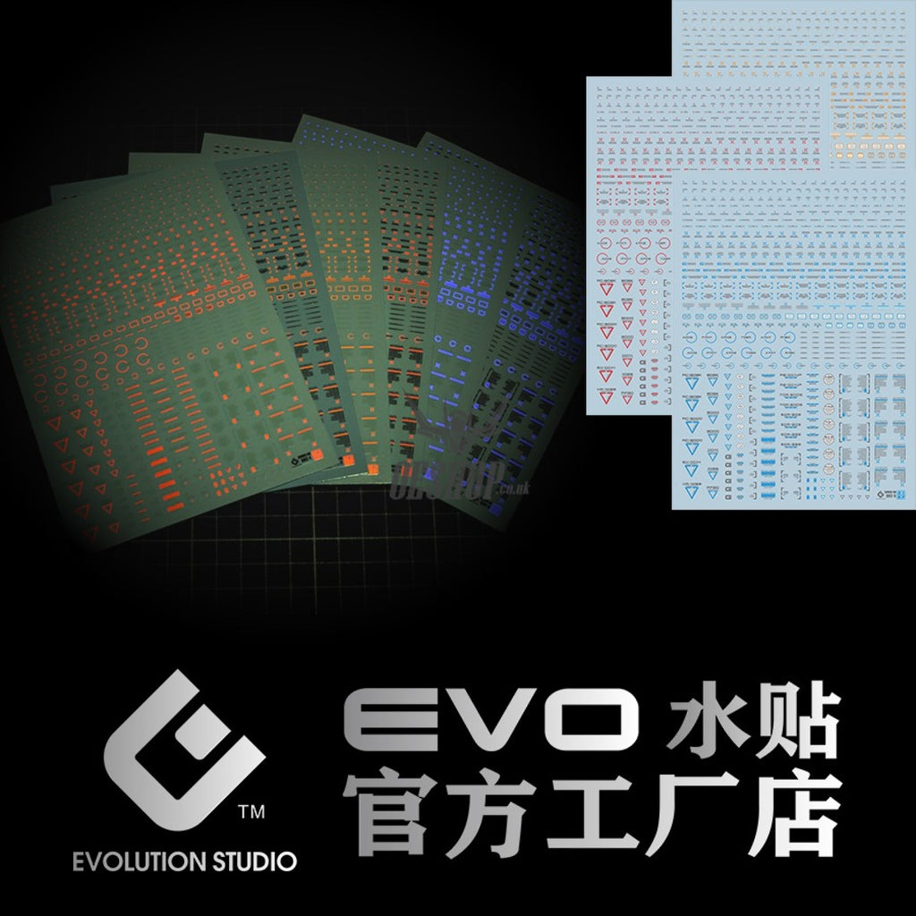 Evo Rb01 Rb02 Nc05 1/100 General Uv Fluorescent Evolution Studio Decals