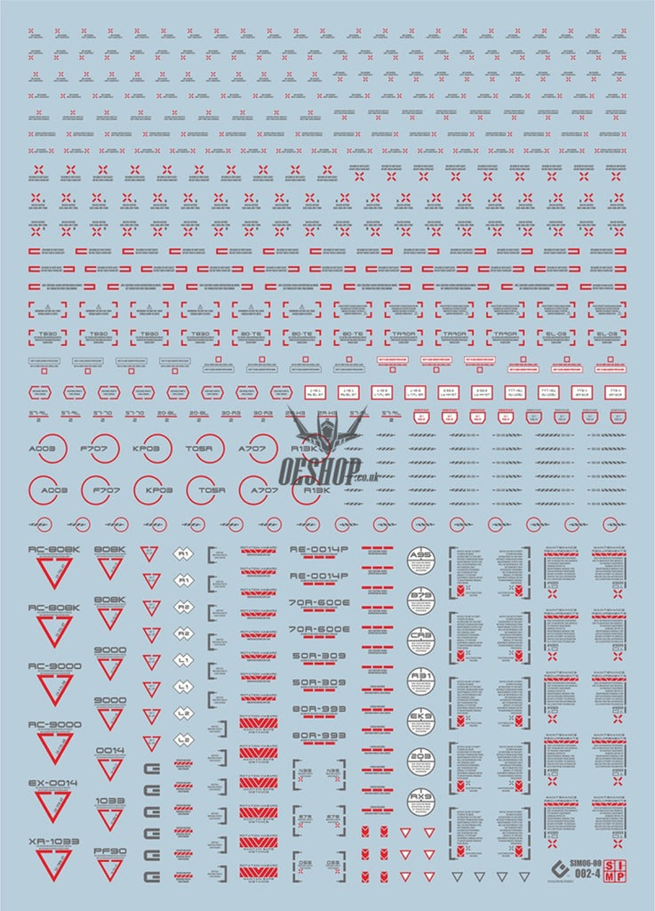 Evo Rb01 Rb02 Nc05 1/100 General Uv Fluorescent Evolution Studio Decals Rb02-4 Red-Darkgray