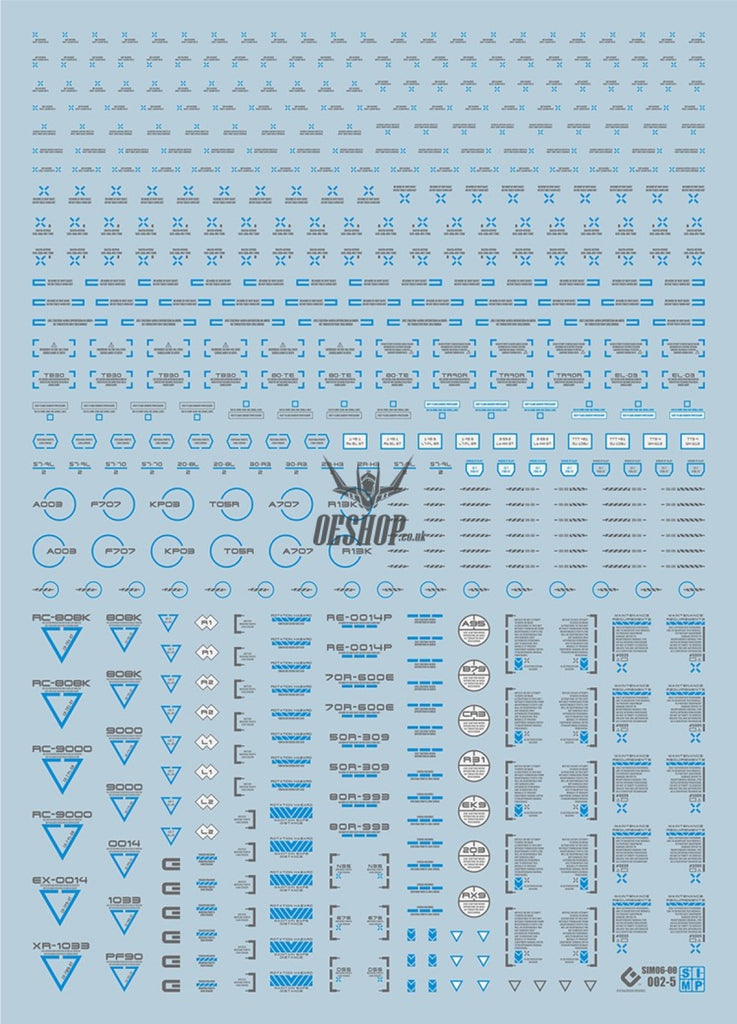 Evo Rb01 Rb02 Nc05 1/100 General Uv Fluorescent Evolution Studio Decals Rb02-5 Blue-Darkgray