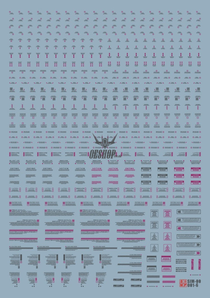 Evo 1/100 General Uv Fluorescent Rb01 Evolution Studio Decals Rb01-6 Purple/dark Gray