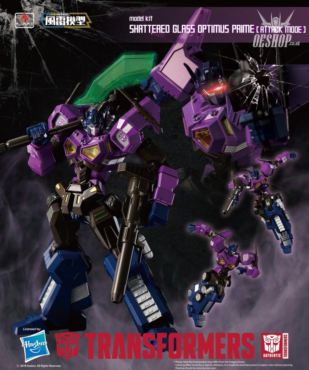 Flame Toys Furai Model Shattered Glass Optimus Prime Attack mode ...