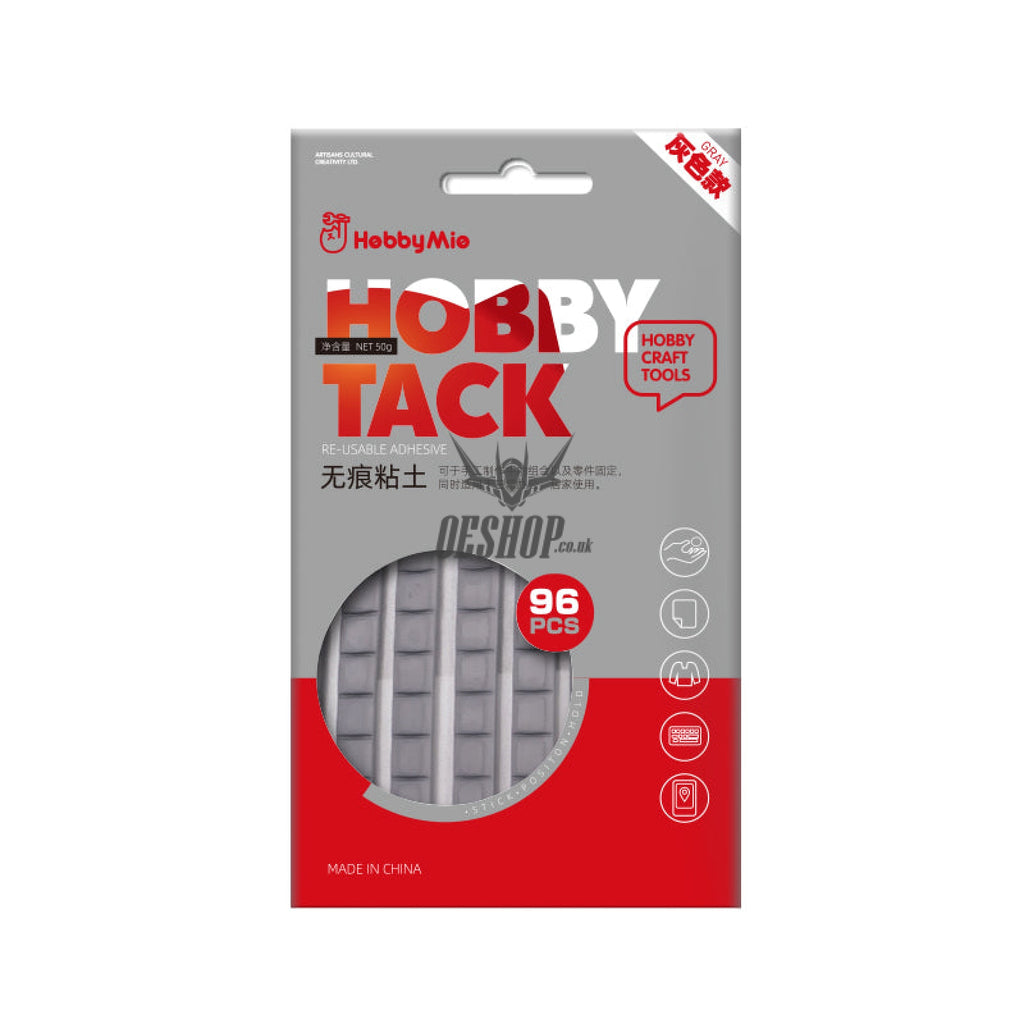 Hobbymio Hobby Tack Re-Usable Adhesive (96 Pcs) -Gray