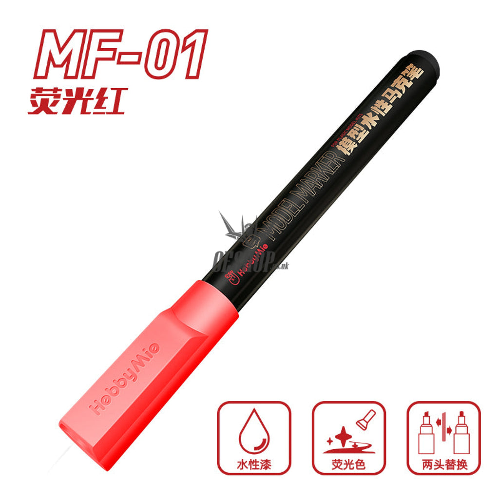 Hobbymio Water Paint Color Model Pen Uv Fluorescent Marker Mf01 - Mf07 Mf-01 Red