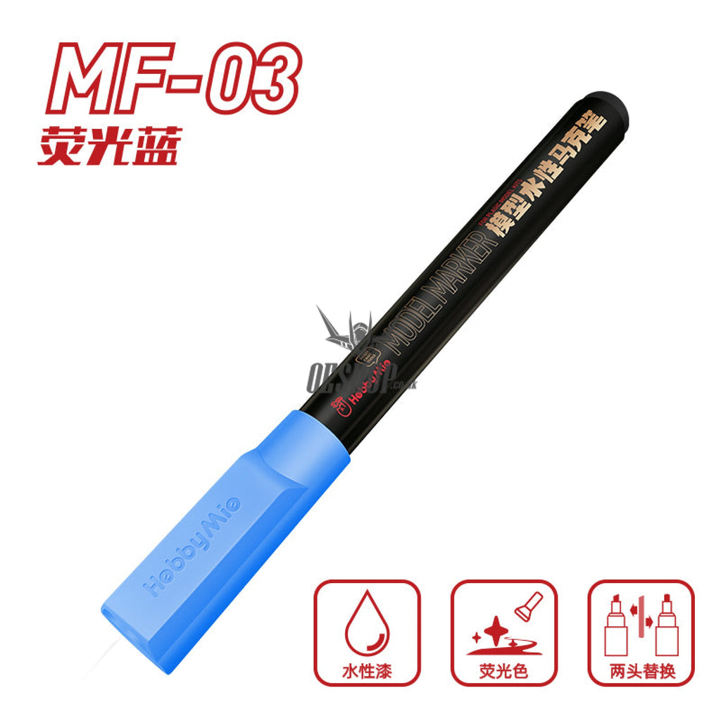 Hobbymio Water Paint Color Model Pen Uv Fluorescent Marker Mf01 - Mf07 Mf-03 Blue
