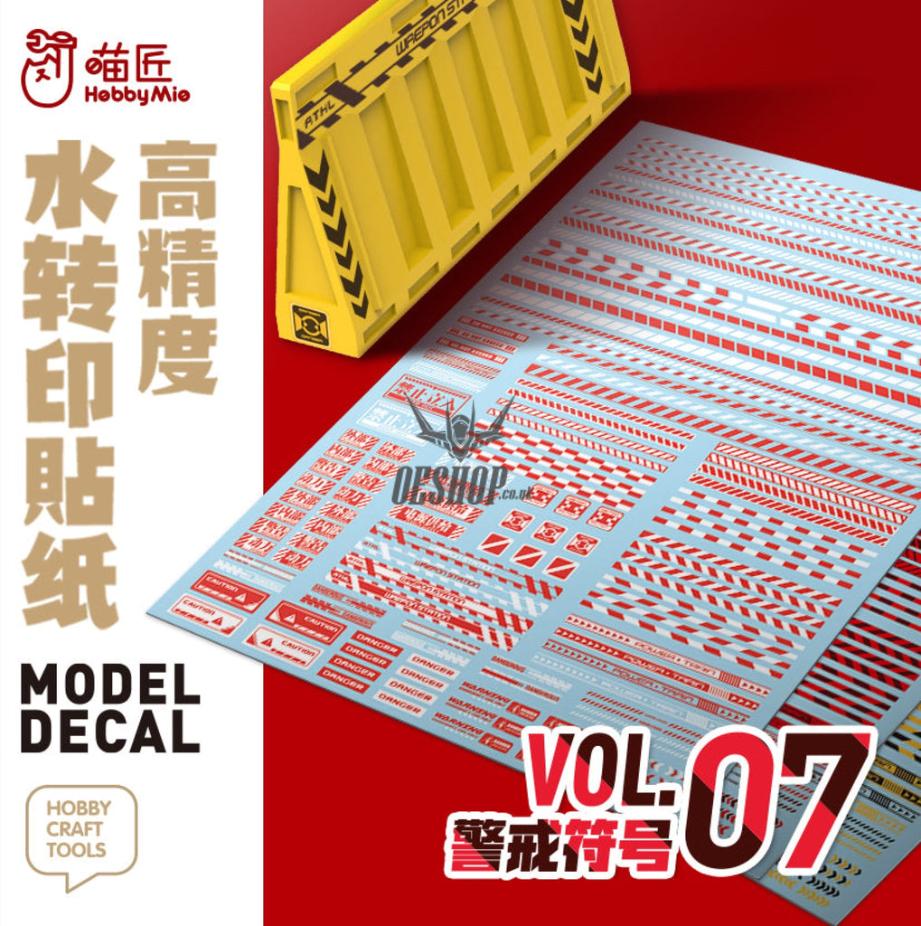 Hobbymio Vol.07 Model Uv Decals Safety Warning Strip