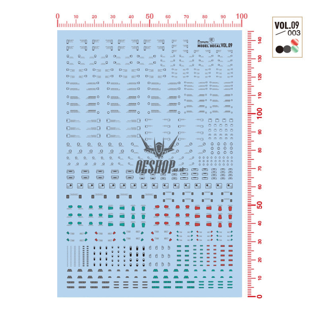 Hobbymio Vol.09 Model Decals Panel Lining Effect With Uv Options Vol.09/003